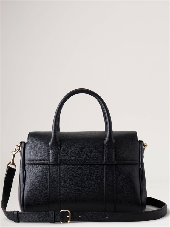 Mulberry Bayswater Satchel Black Small Classic Grain